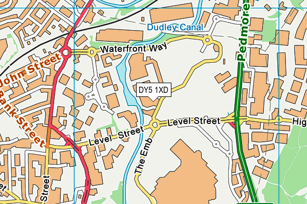 DY5 1XD map - OS VectorMap District (Ordnance Survey)