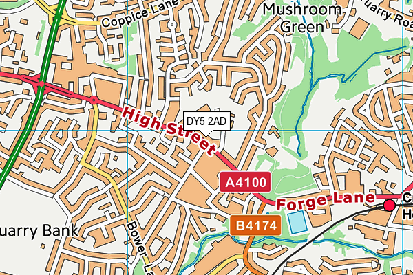 DY5 2AD map - OS VectorMap District (Ordnance Survey)