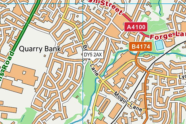DY5 2AX map - OS VectorMap District (Ordnance Survey)