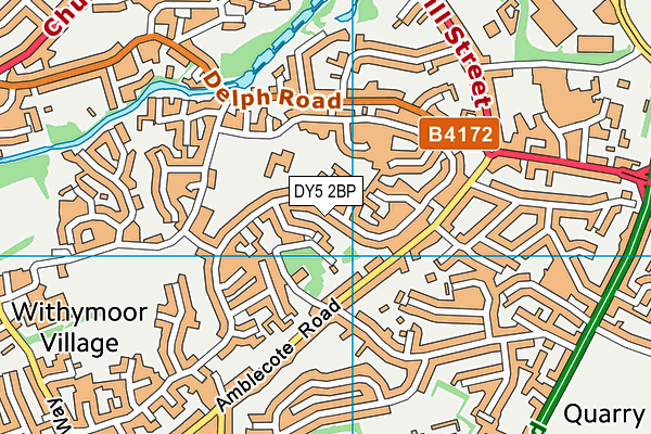 DY5 2BP map - OS VectorMap District (Ordnance Survey)
