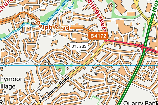 DY5 2BS map - OS VectorMap District (Ordnance Survey)