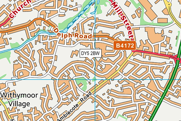 DY5 2BW map - OS VectorMap District (Ordnance Survey)