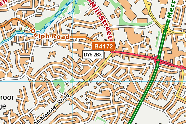 DY5 2BX map - OS VectorMap District (Ordnance Survey)