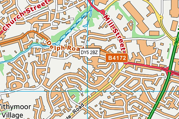 DY5 2BZ map - OS VectorMap District (Ordnance Survey)