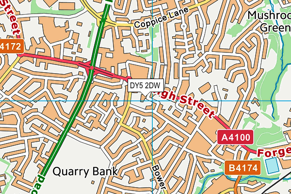 DY5 2DW map - OS VectorMap District (Ordnance Survey)