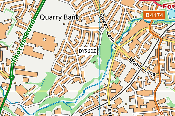 DY5 2DZ map - OS VectorMap District (Ordnance Survey)