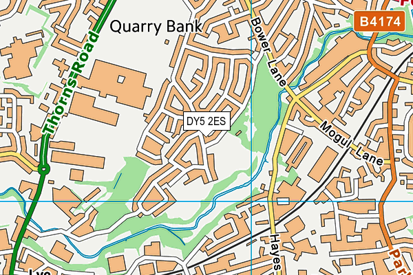DY5 2ES map - OS VectorMap District (Ordnance Survey)