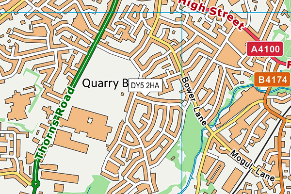 DY5 2HA map - OS VectorMap District (Ordnance Survey)