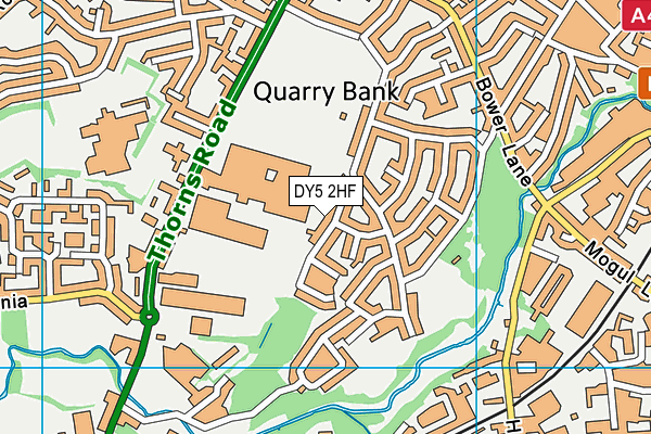 DY5 2HF map - OS VectorMap District (Ordnance Survey)