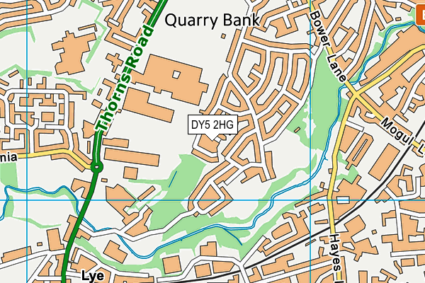DY5 2HG map - OS VectorMap District (Ordnance Survey)