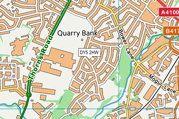 DY5 2HW map - OS VectorMap District (Ordnance Survey)