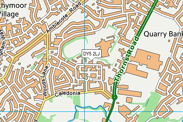 DY5 2LJ map - OS VectorMap District (Ordnance Survey)