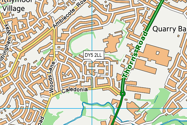 DY5 2LL map - OS VectorMap District (Ordnance Survey)