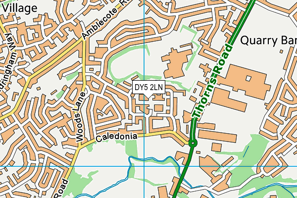 DY5 2LN map - OS VectorMap District (Ordnance Survey)