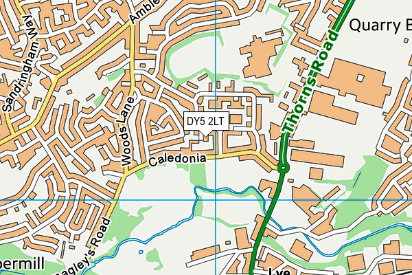 DY5 2LT map - OS VectorMap District (Ordnance Survey)