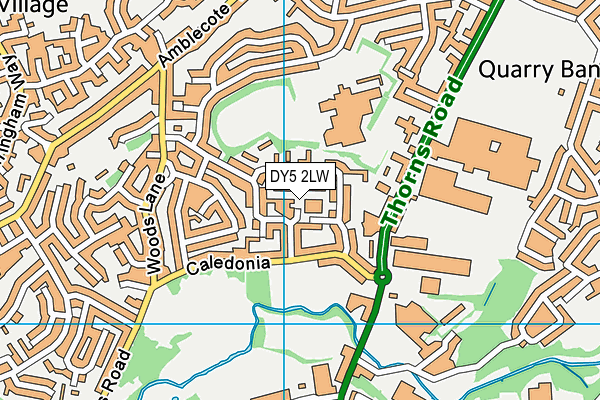 DY5 2LW map - OS VectorMap District (Ordnance Survey)