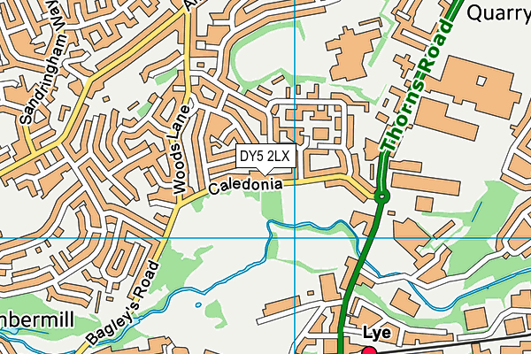 DY5 2LX map - OS VectorMap District (Ordnance Survey)