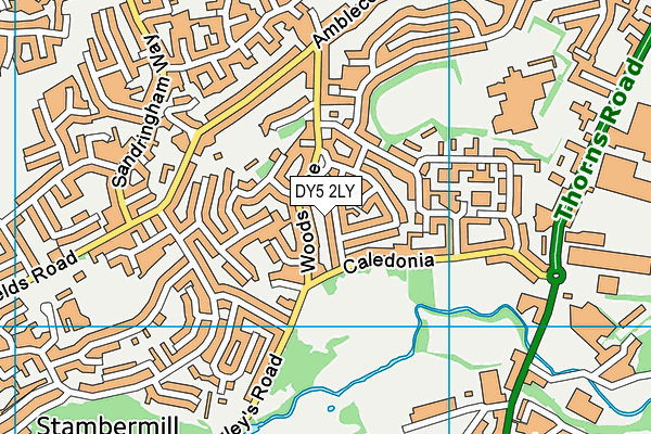 DY5 2LY map - OS VectorMap District (Ordnance Survey)