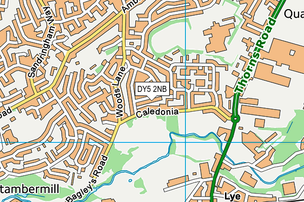 DY5 2NB map - OS VectorMap District (Ordnance Survey)