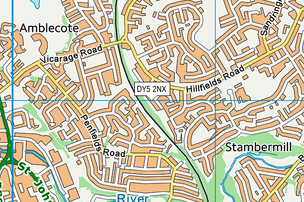DY5 2NX map - OS VectorMap District (Ordnance Survey)