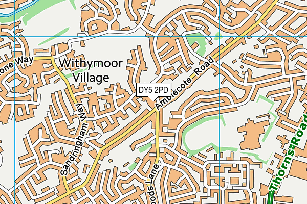 DY5 2PD map - OS VectorMap District (Ordnance Survey)