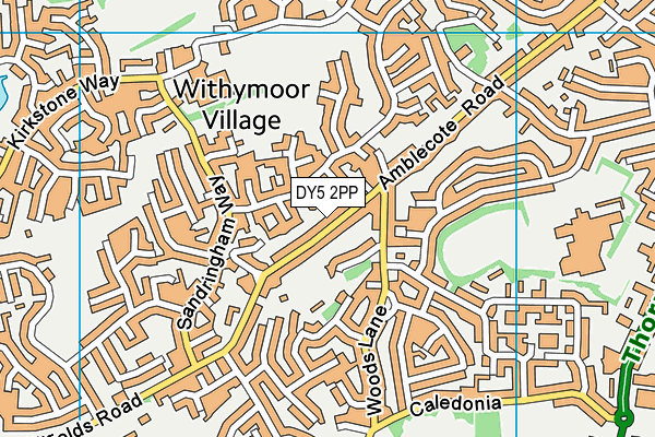 DY5 2PP map - OS VectorMap District (Ordnance Survey)