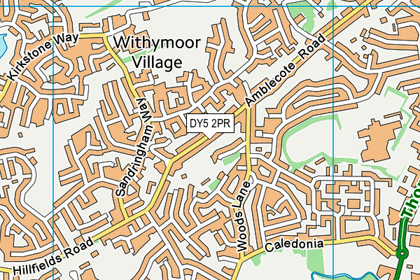 DY5 2PR map - OS VectorMap District (Ordnance Survey)