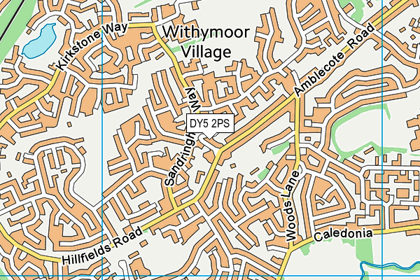 DY5 2PS map - OS VectorMap District (Ordnance Survey)