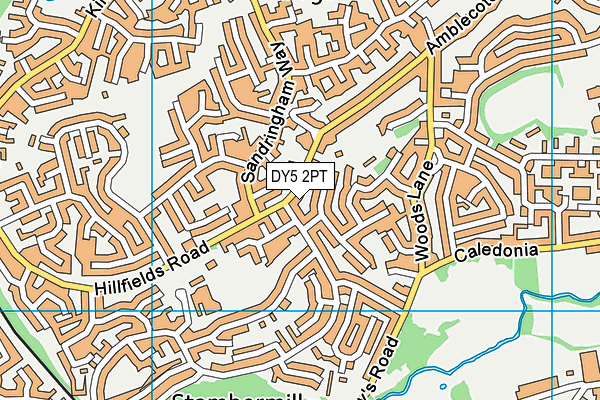 DY5 2PT map - OS VectorMap District (Ordnance Survey)