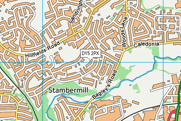 DY5 2PX map - OS VectorMap District (Ordnance Survey)
