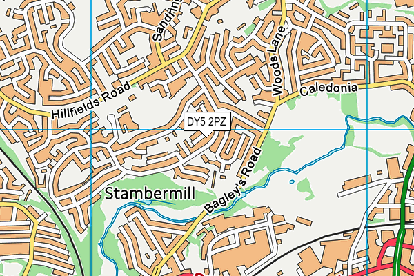 DY5 2PZ map - OS VectorMap District (Ordnance Survey)