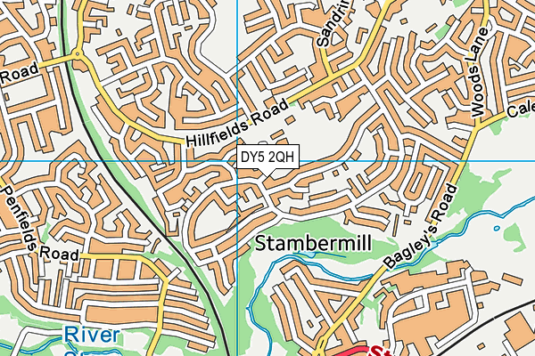 Peters Hill Primary School map (DY5 2QH) - OS VectorMap District (Ordnance Survey)