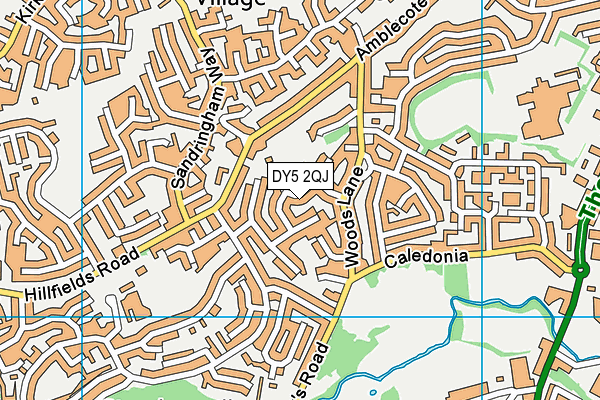 DY5 2QJ map - OS VectorMap District (Ordnance Survey)