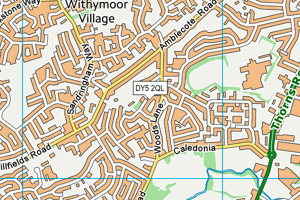 DY5 2QL map - OS VectorMap District (Ordnance Survey)