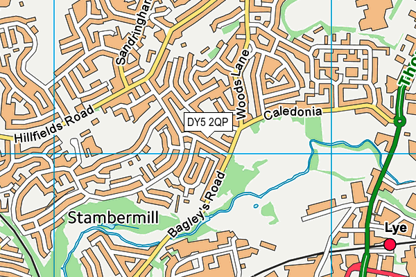 DY5 2QP map - OS VectorMap District (Ordnance Survey)
