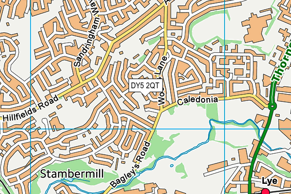 DY5 2QT map - OS VectorMap District (Ordnance Survey)