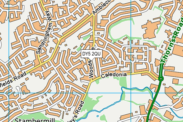DY5 2QU map - OS VectorMap District (Ordnance Survey)