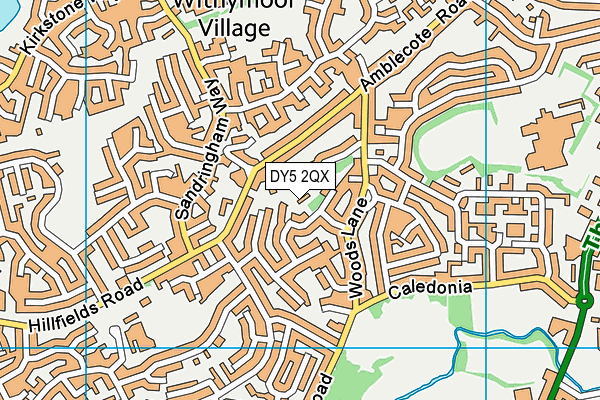 DY5 2QX map - OS VectorMap District (Ordnance Survey)
