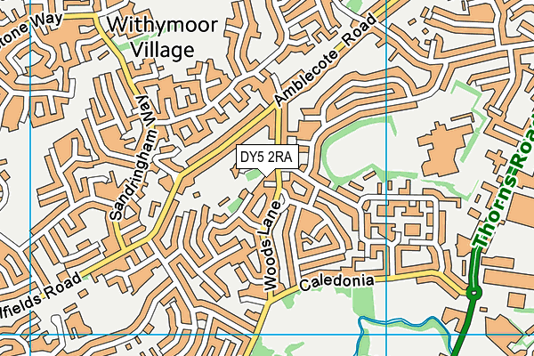DY5 2RA map - OS VectorMap District (Ordnance Survey)