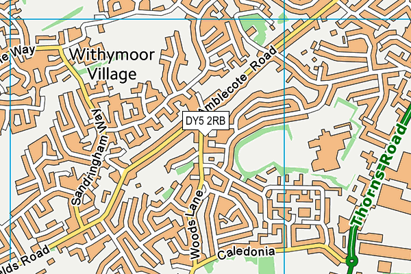 DY5 2RB map - OS VectorMap District (Ordnance Survey)