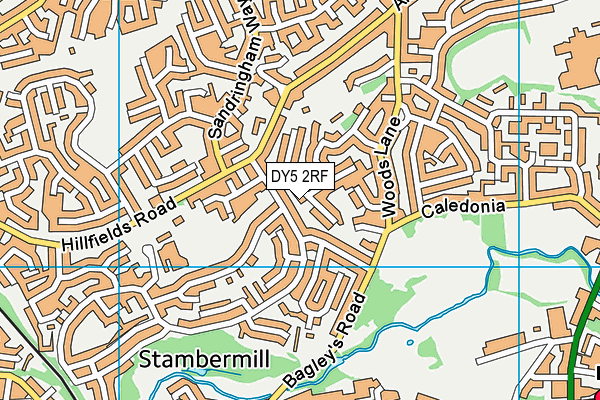 DY5 2RF map - OS VectorMap District (Ordnance Survey)