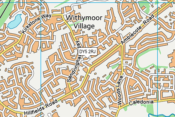 DY5 2RJ map - OS VectorMap District (Ordnance Survey)