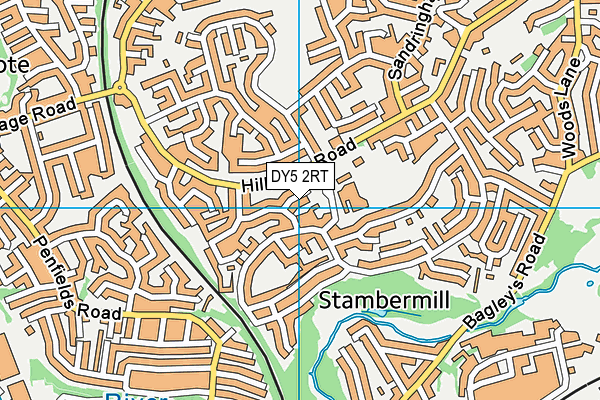 DY5 2RT map - OS VectorMap District (Ordnance Survey)