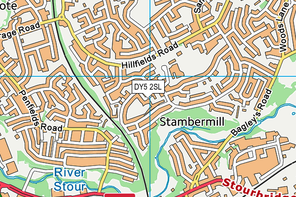 DY5 2SL map - OS VectorMap District (Ordnance Survey)