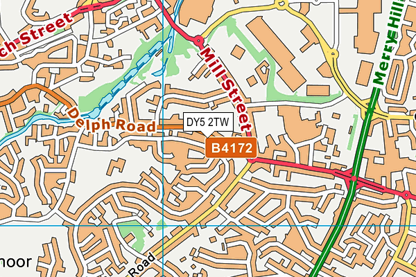 DY5 2TW map - OS VectorMap District (Ordnance Survey)