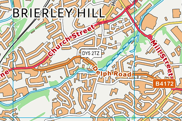DY5 2TZ map - OS VectorMap District (Ordnance Survey)