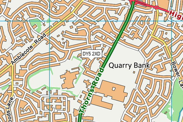 DY5 2XD map - OS VectorMap District (Ordnance Survey)