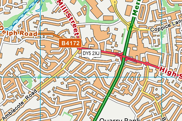 DY5 2XJ map - OS VectorMap District (Ordnance Survey)