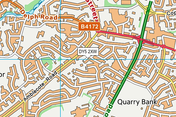 DY5 2XW map - OS VectorMap District (Ordnance Survey)
