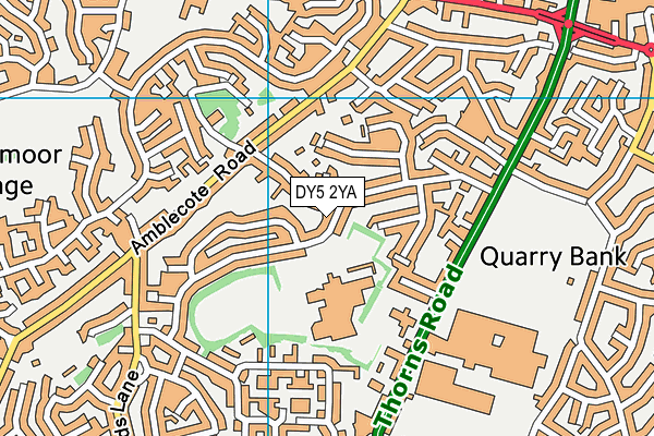 DY5 2YA map - OS VectorMap District (Ordnance Survey)